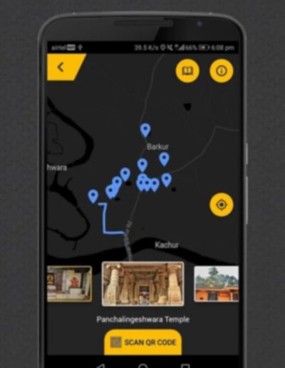 Udupi Tourism app map screen